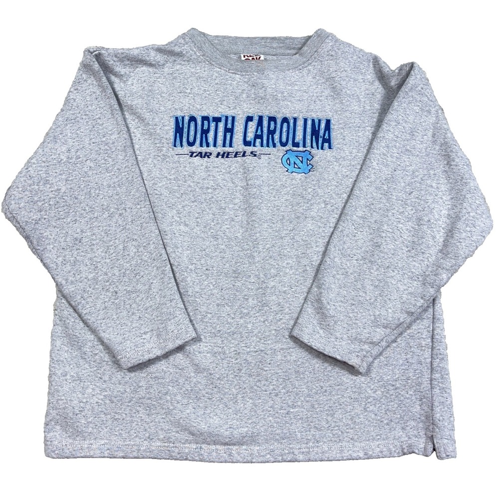 Vintage‎ Y2K North Carolina Tar Heels Sweatshirt Women Large Gray Crewneck UNC